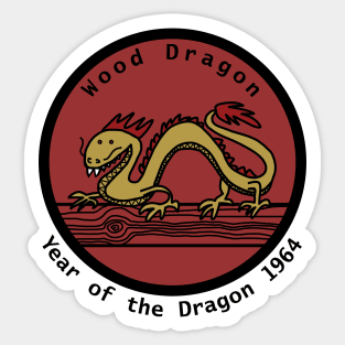 Year of the Dragon 1964 Wood Dragon Sticker